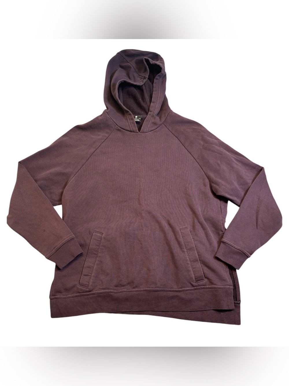 Nike Dri-FIT Hoodie Mens Medium Purple Plum Textured Raglan Pullover Sweatshirt
